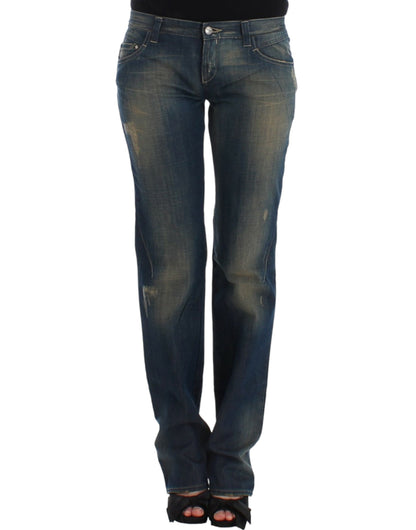 Costume National Chic Straight Leg Blue Denim Jeans - W28