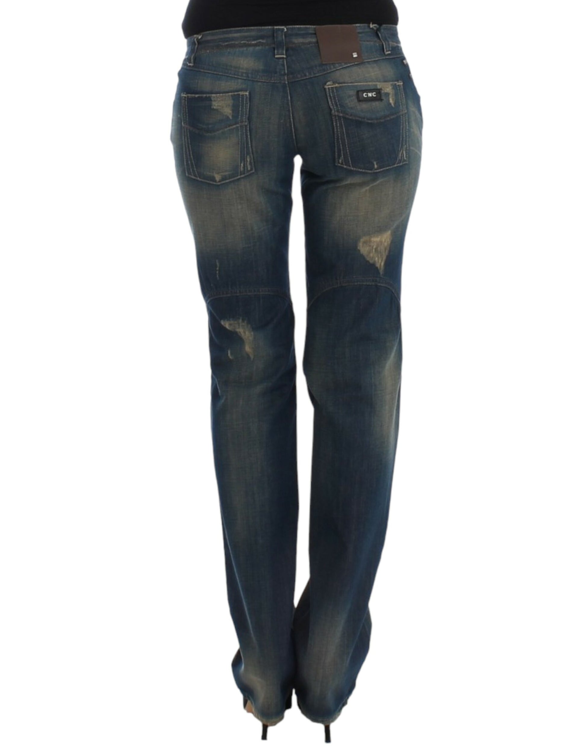 Costume National Chic Straight Leg Blue Denim Jeans - W28