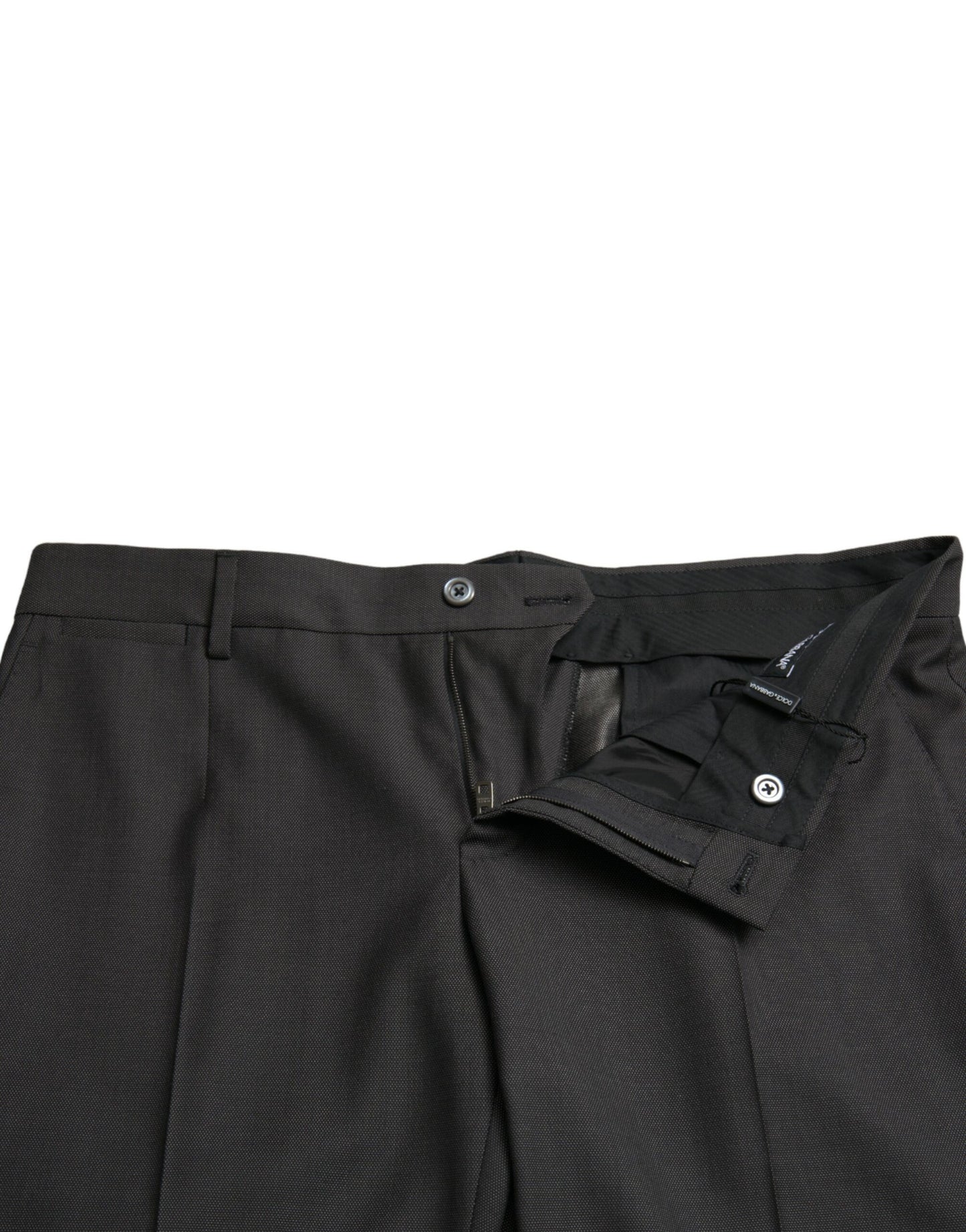 Dolce & Gabbana Elegant Dark Grey Skinny Dress Pants - IT48 | M