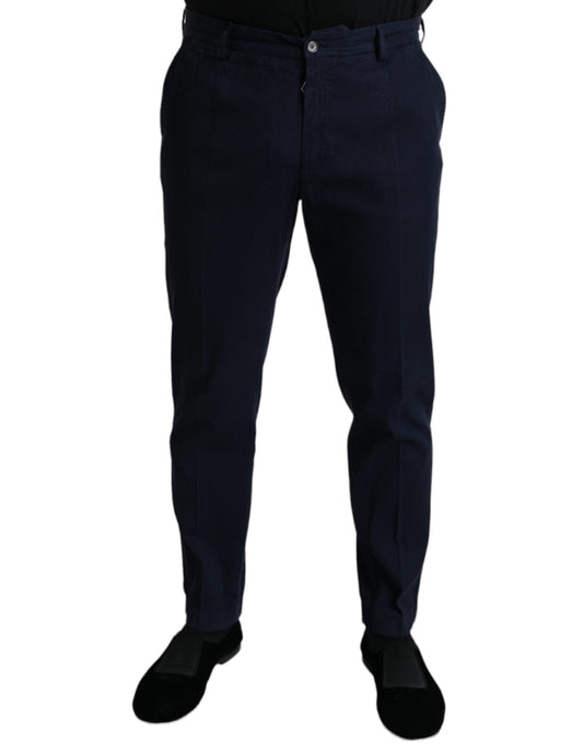 Dolce & Gabbana Elegant Dark Blue Skinny Dress Pants - IT50 | L