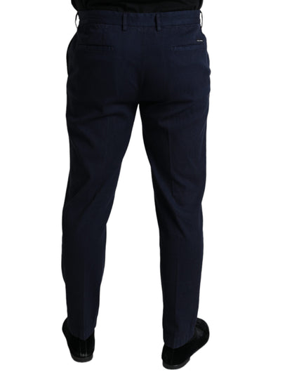 Dolce & Gabbana Elegant Dark Blue Skinny Dress Pants - IT50 | L