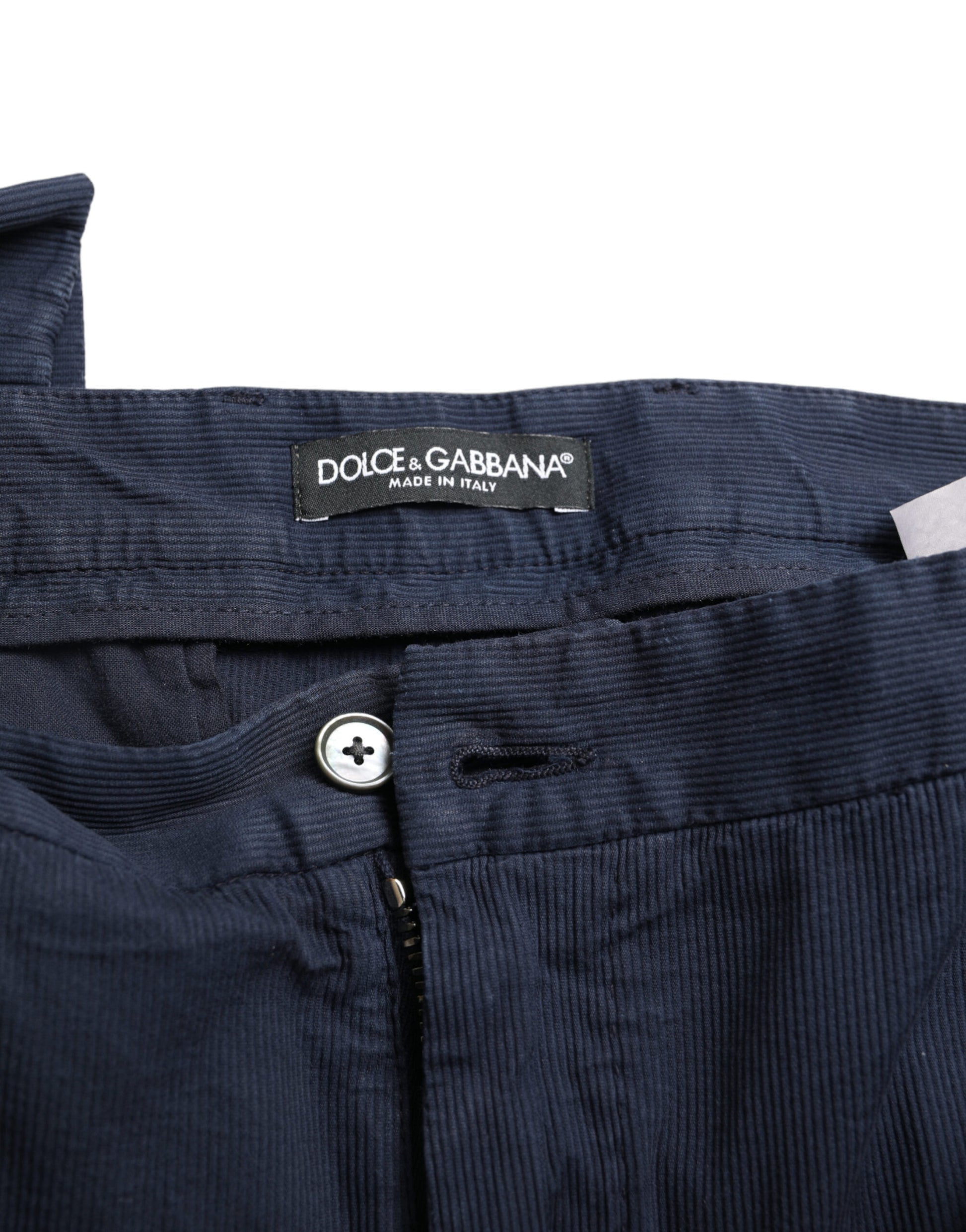 Dolce & Gabbana Elegant Dark Blue Skinny Dress Pants - IT50 | L