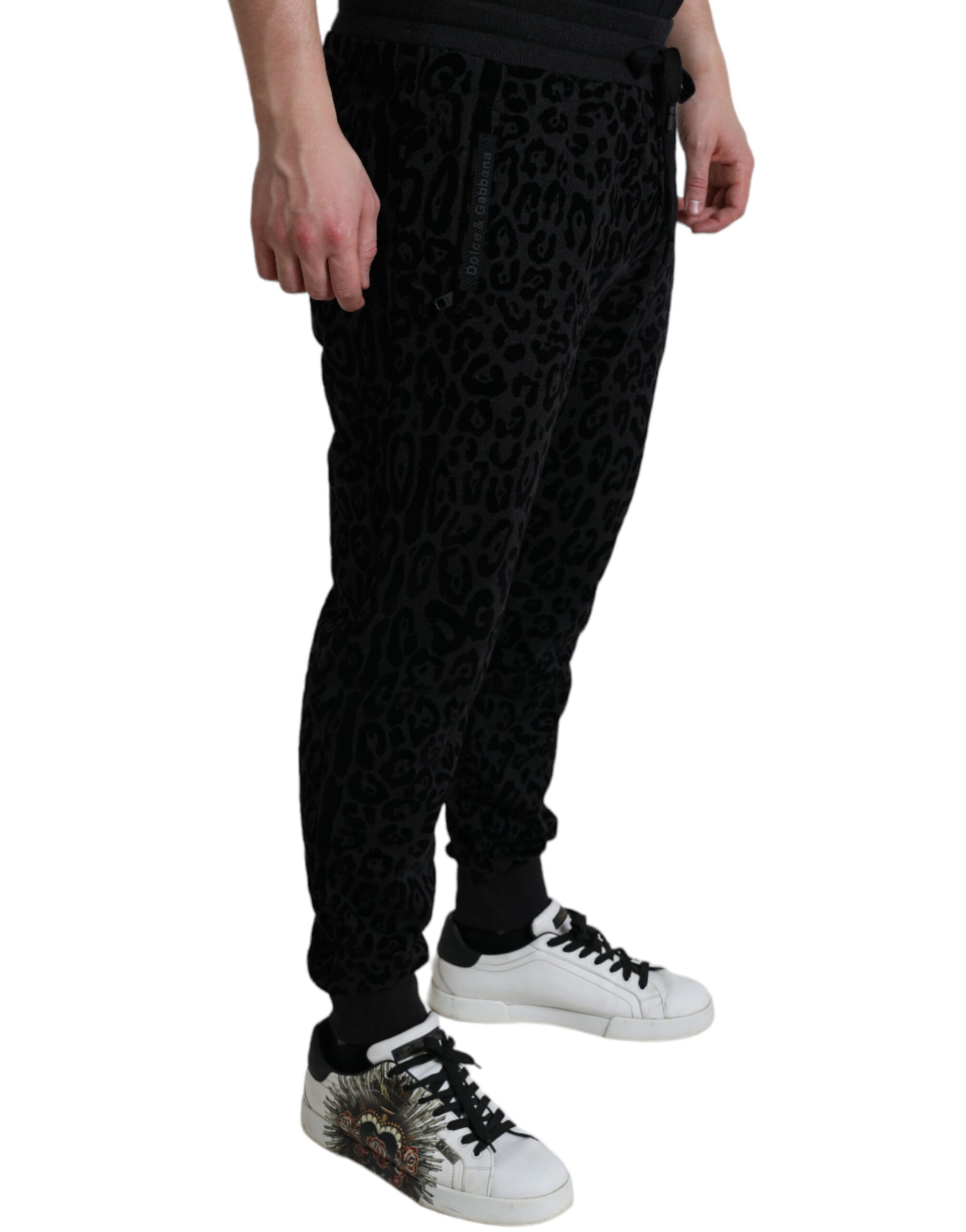 Dolce & Gabbana Elegant Leopard Joggers for Men - IT50 | L