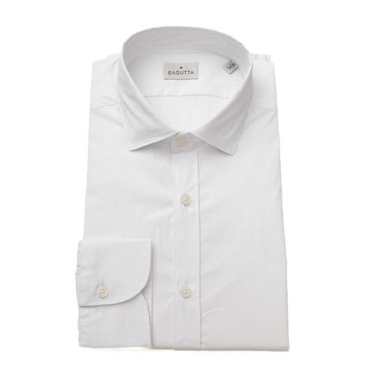 Bagutta White Cotton Men Shirt - XXL