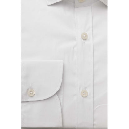 Bagutta White Cotton Men Shirt - XXL