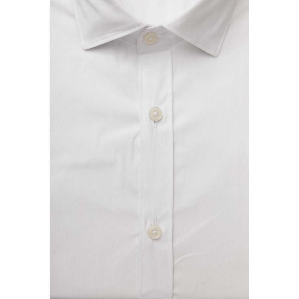 Bagutta White Cotton Men Shirt - XXL