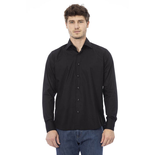 Baldinini Trend Black Cotton Men Shirt - M