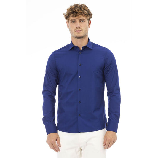 Baldinini Trend Blue Cotton Men Shirt