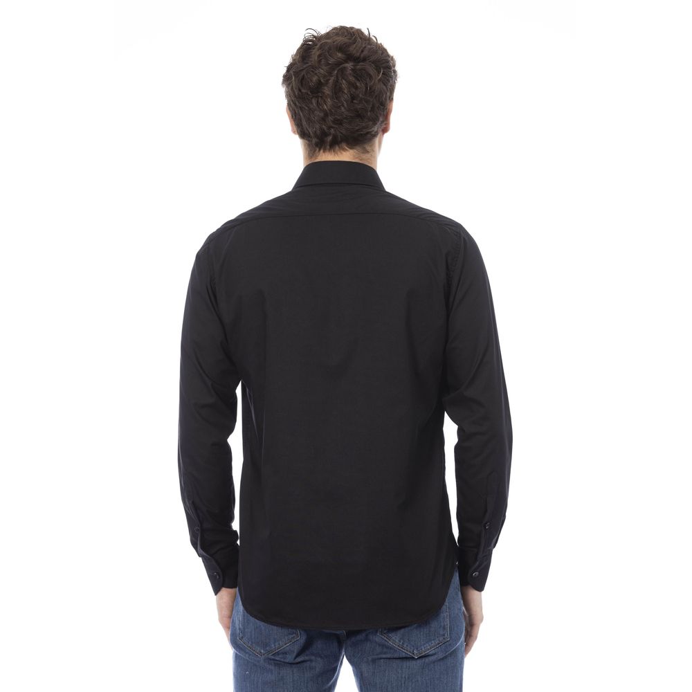 Baldinini Trend Black Cotton Men Shirt - M