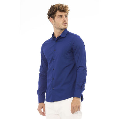 Baldinini Trend Blue Cotton Men Shirt