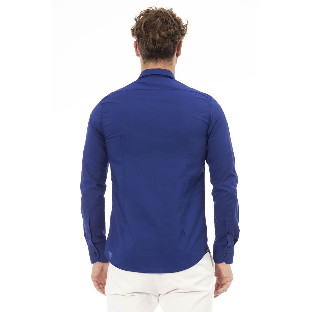 Baldinini Trend Blue Cotton Men Shirt