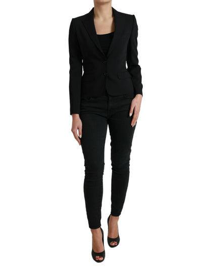 Dolce & Gabbana Chic Wool Blend Peak Lapel Blazer - IT40|S