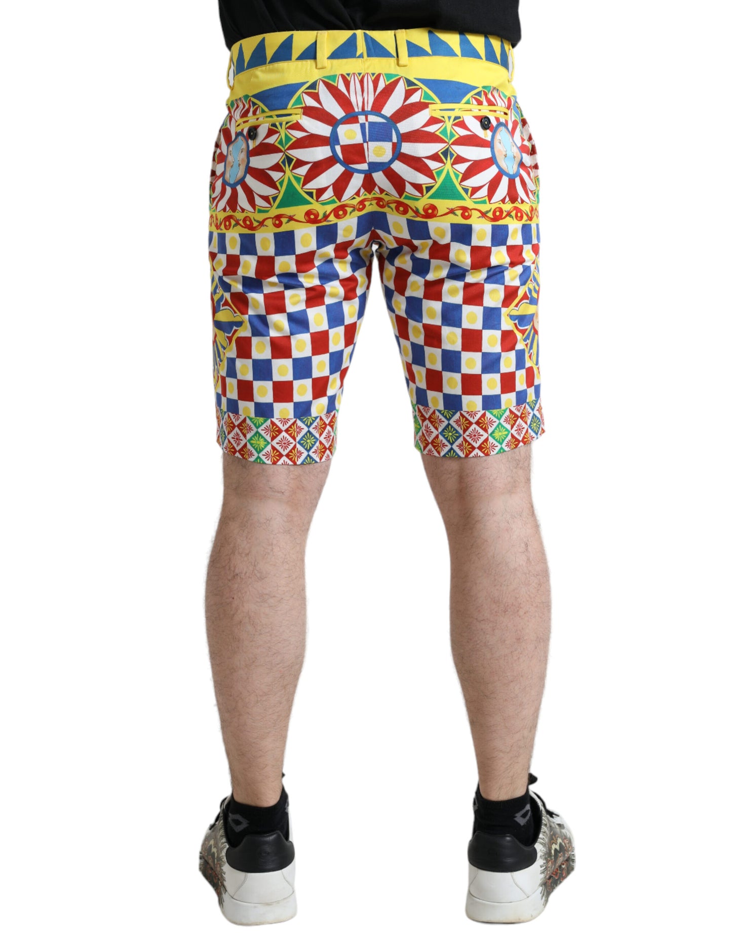 Dolce & Gabbana Multicolor Print Bermuda Shorts