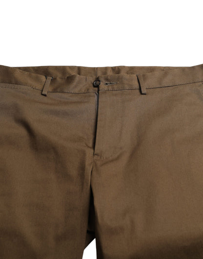 Dolce & Gabbana Chic Brown Bermuda Shorts with Logo Detail - IT44 | XS