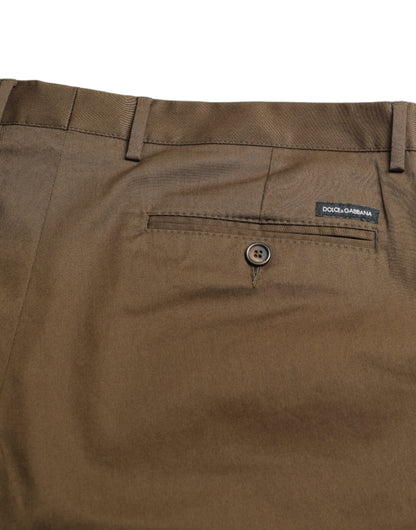 Dolce & Gabbana Chic Brown Bermuda Shorts with Logo Detail - IT44 | XS