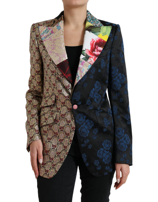 Dolce & Gabbana Elegant Multicolor Patchwork Blazer - IT40|S