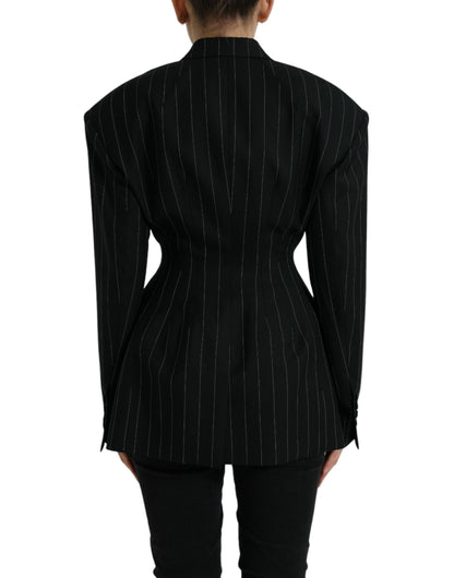 Dolce & Gabbana Elegant Striped Virgin Wool Blazer - IT40|S