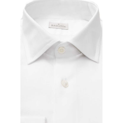 Bagutta White Cotton Men’s Shirt