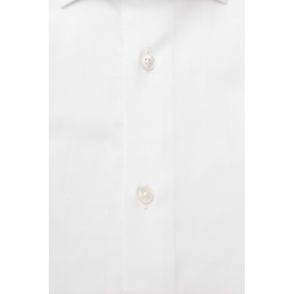 Bagutta White Cotton Men’s Shirt