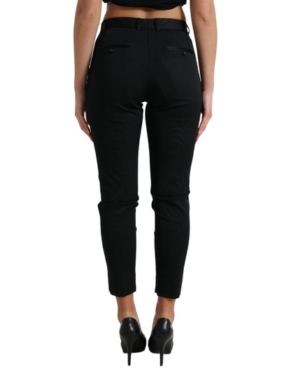 Dolce & Gabbana Chic High Waist Skinny Cropped Pants - IT40|S