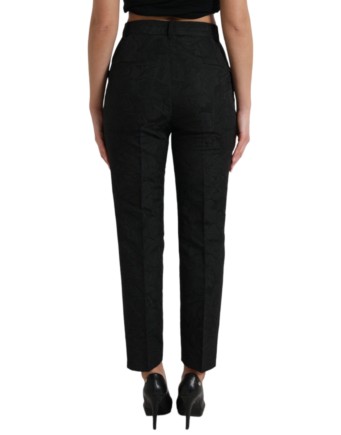 Dolce & Gabbana High Waist Tapered Elegance Pants - IT42|M