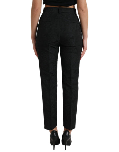 Dolce & Gabbana High Waist Tapered Elegance Pants - IT42|M