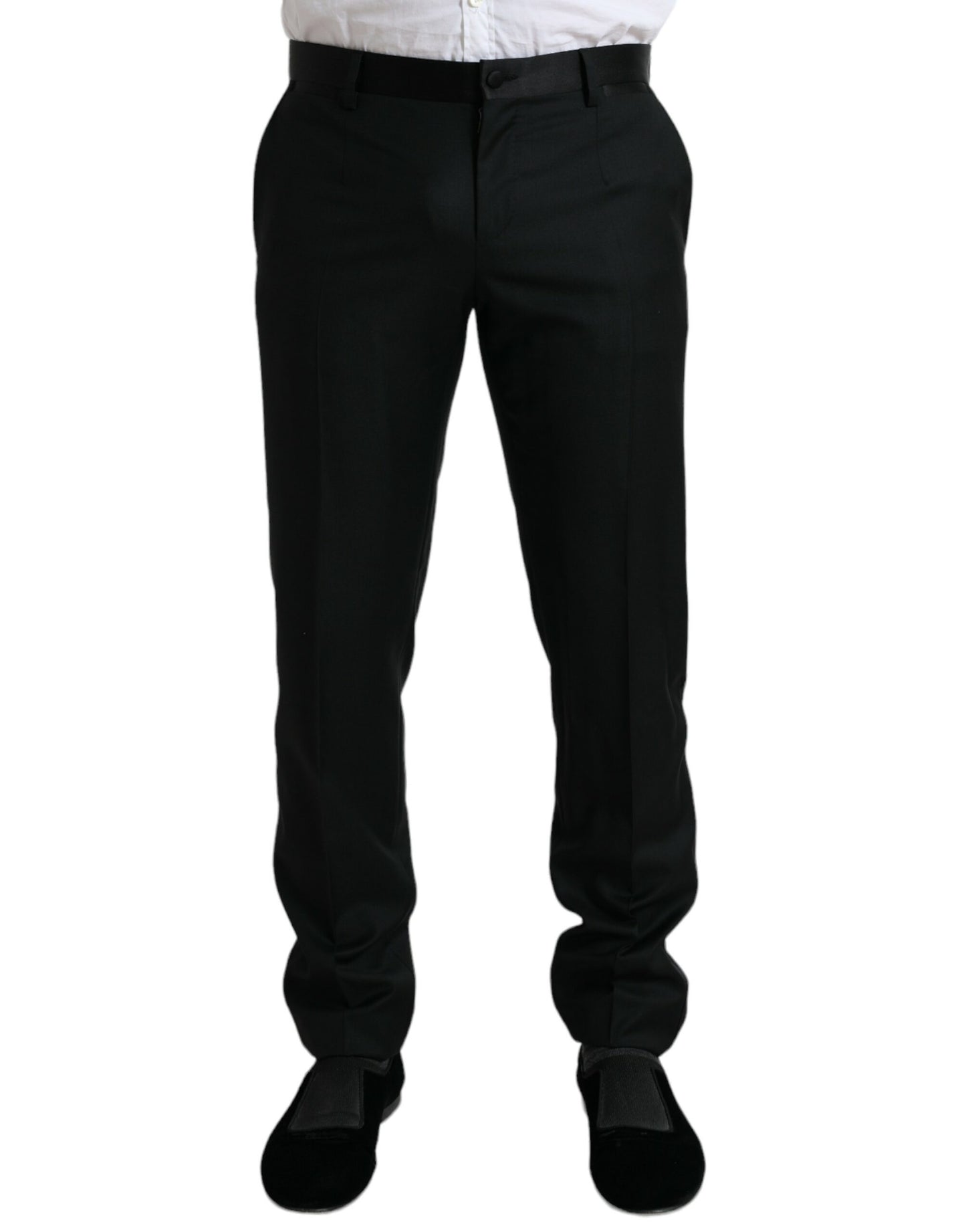 Dolce & Gabbana Elegant Slim Fit Wool Dress Pants - IT50 | L