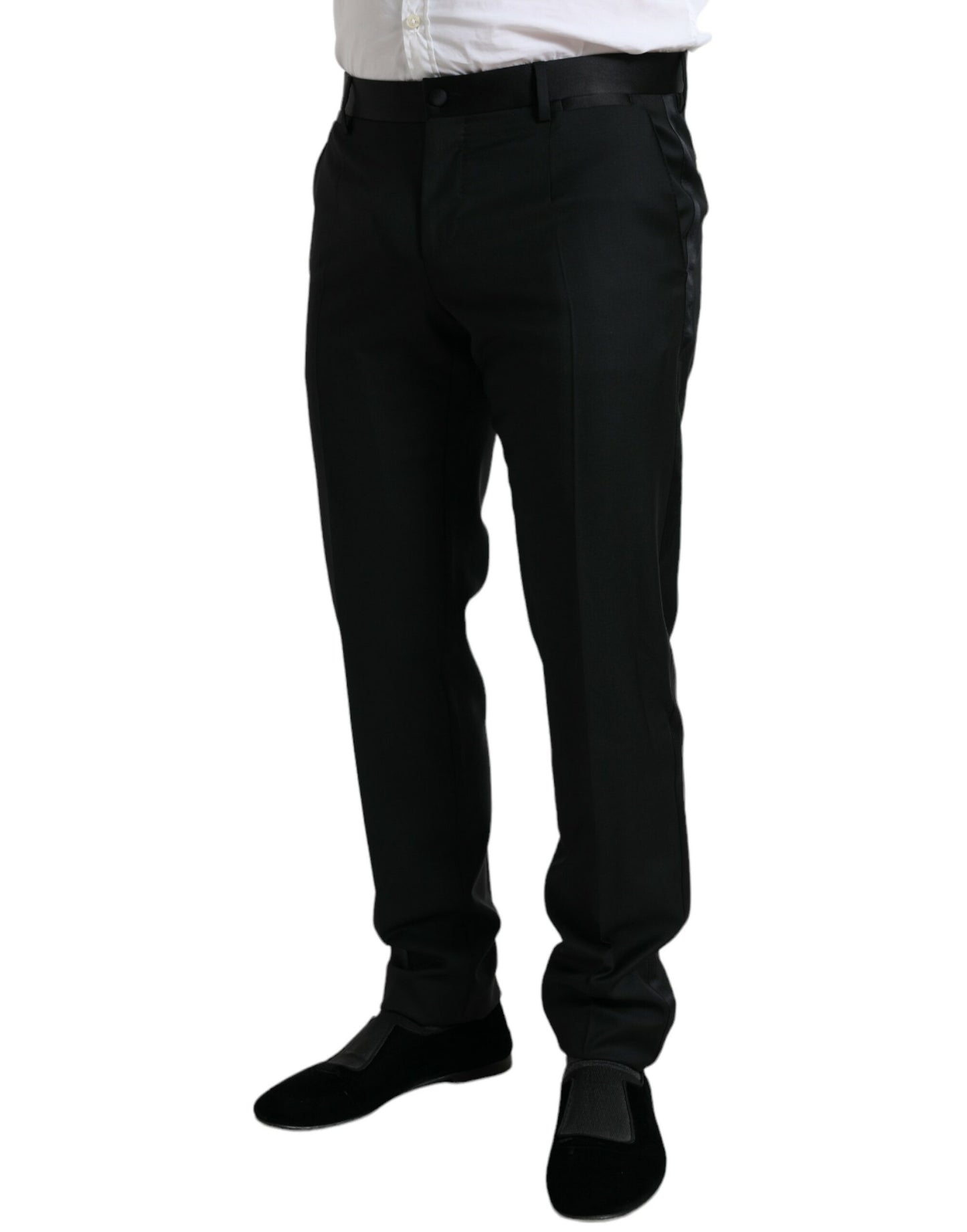 Dolce & Gabbana Elegant Slim Fit Wool Dress Pants - IT50 | L