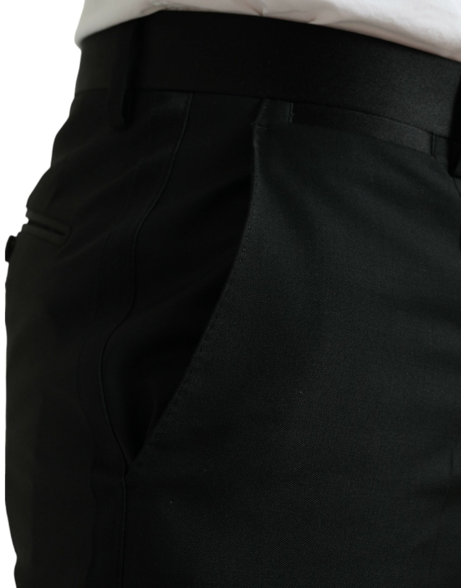 Dolce & Gabbana Elegant Slim Fit Wool Dress Pants - IT50 | L