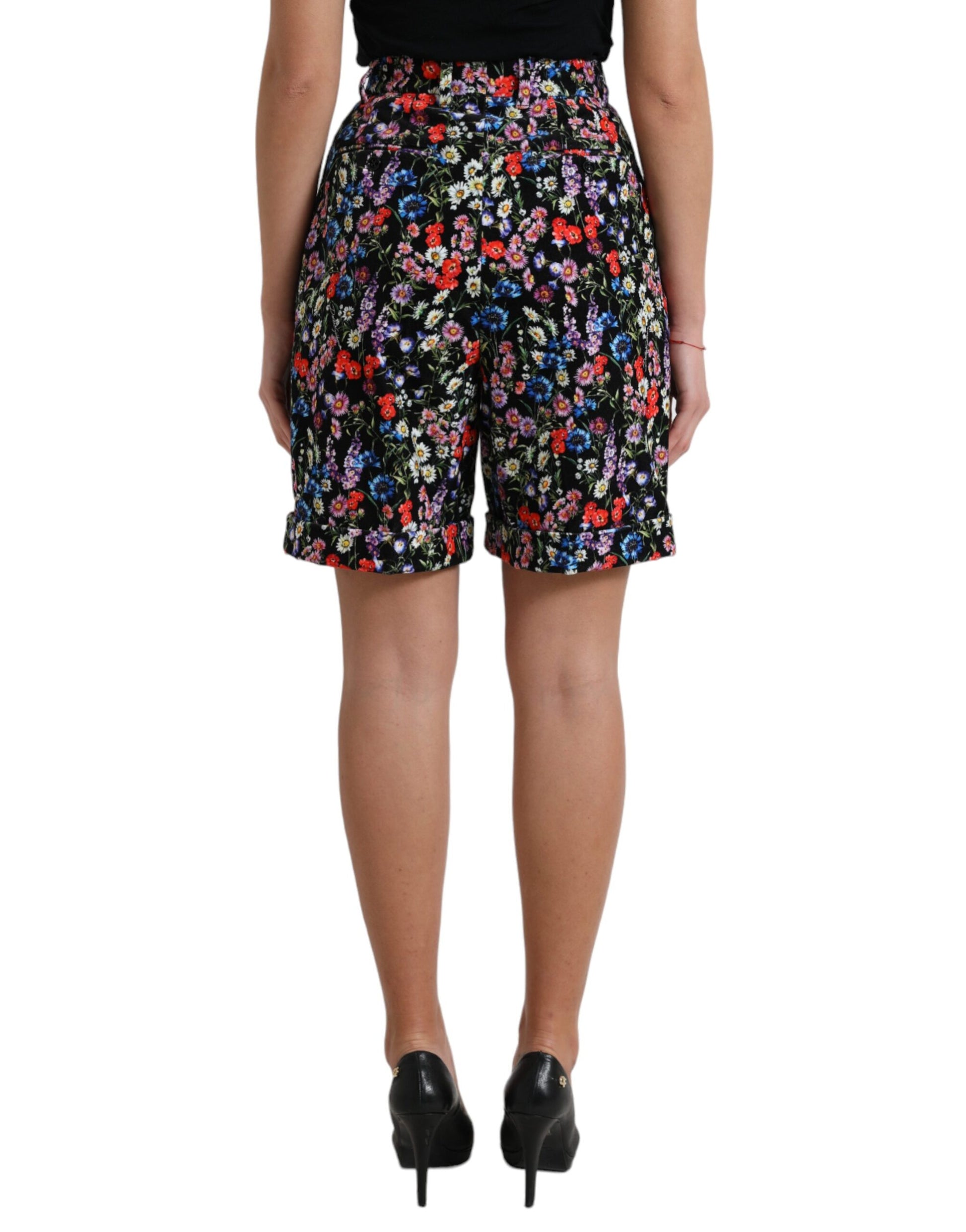 Dolce & Gabbana Chic Floral High Waist Hot Pants Shorts - IT40|S