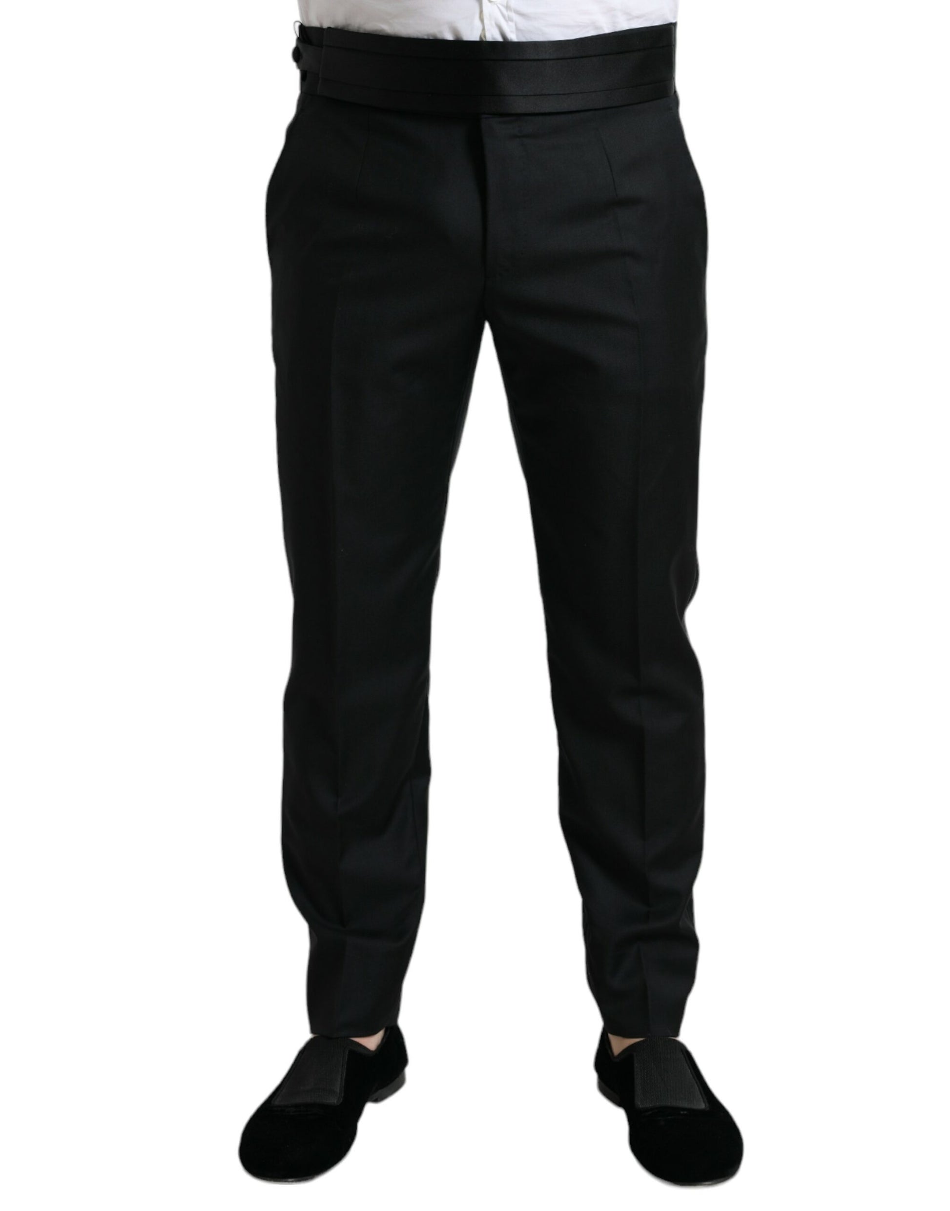 Dolce & Gabbana Elegant Slim Fit Wool Dress Pants - IT50 | L