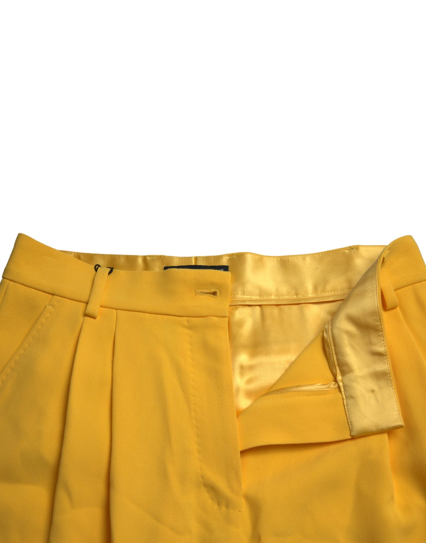 Dolce & Gabbana Elegant High Waist Bermuda Shorts in Sunny Yellow - IT44 | L