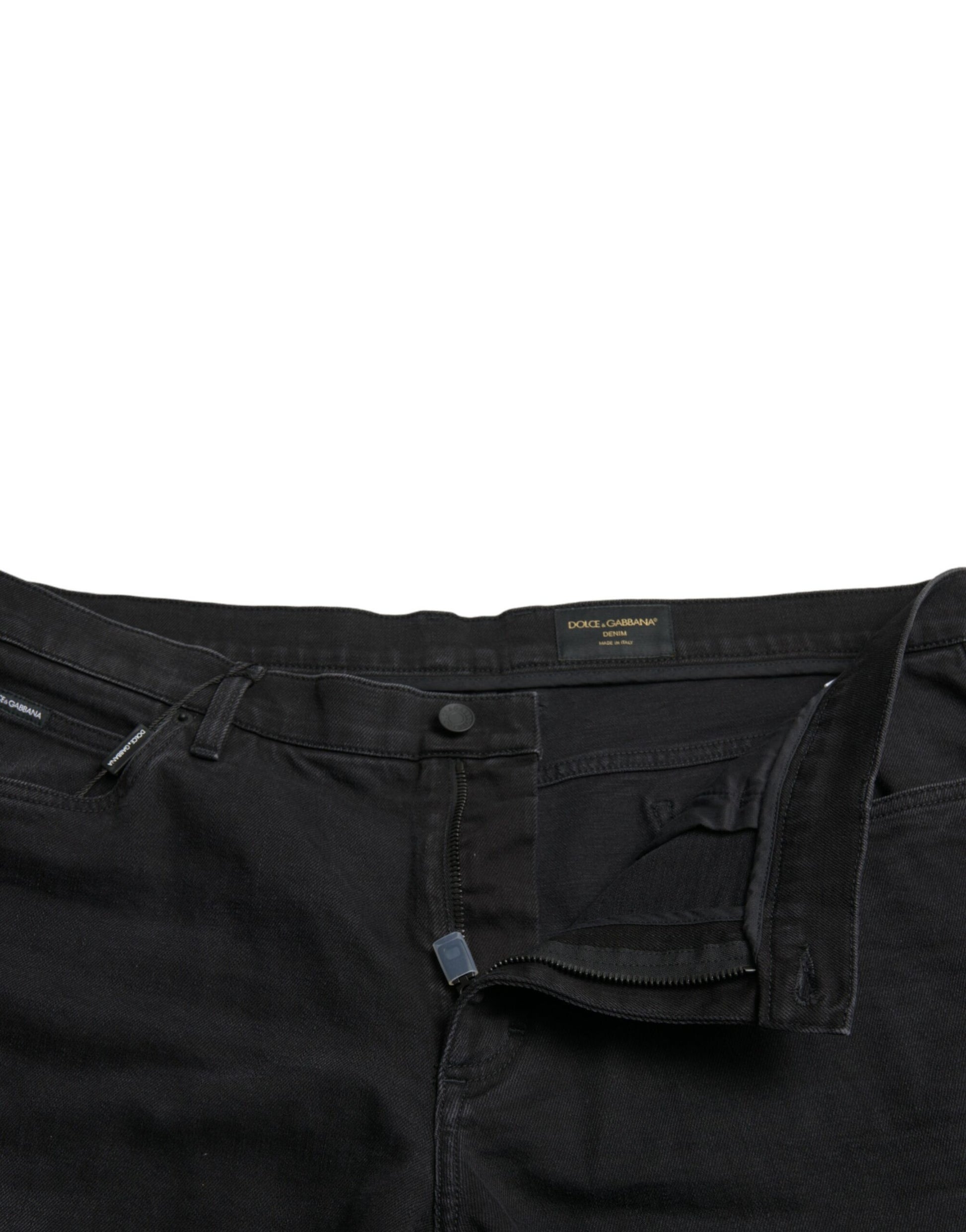 Dolce & Gabbana Chic Black Bermuda Denim Shorts - IT58 | XXL