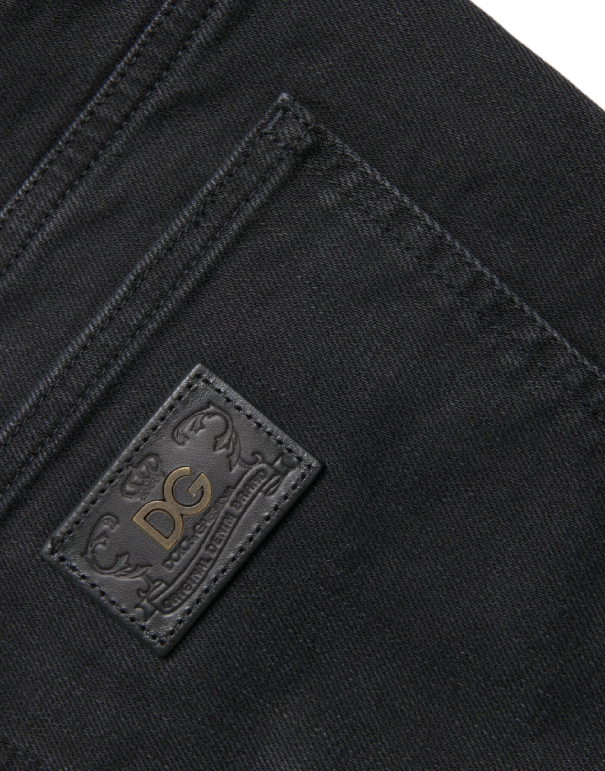 Dolce & Gabbana Chic Black Bermuda Denim Shorts - IT58 | XXL