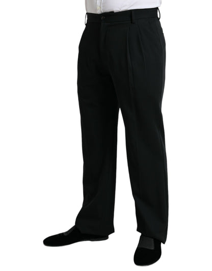 Dolce & Gabbana Elegant Black Wool Dress Pants - IT48 | M