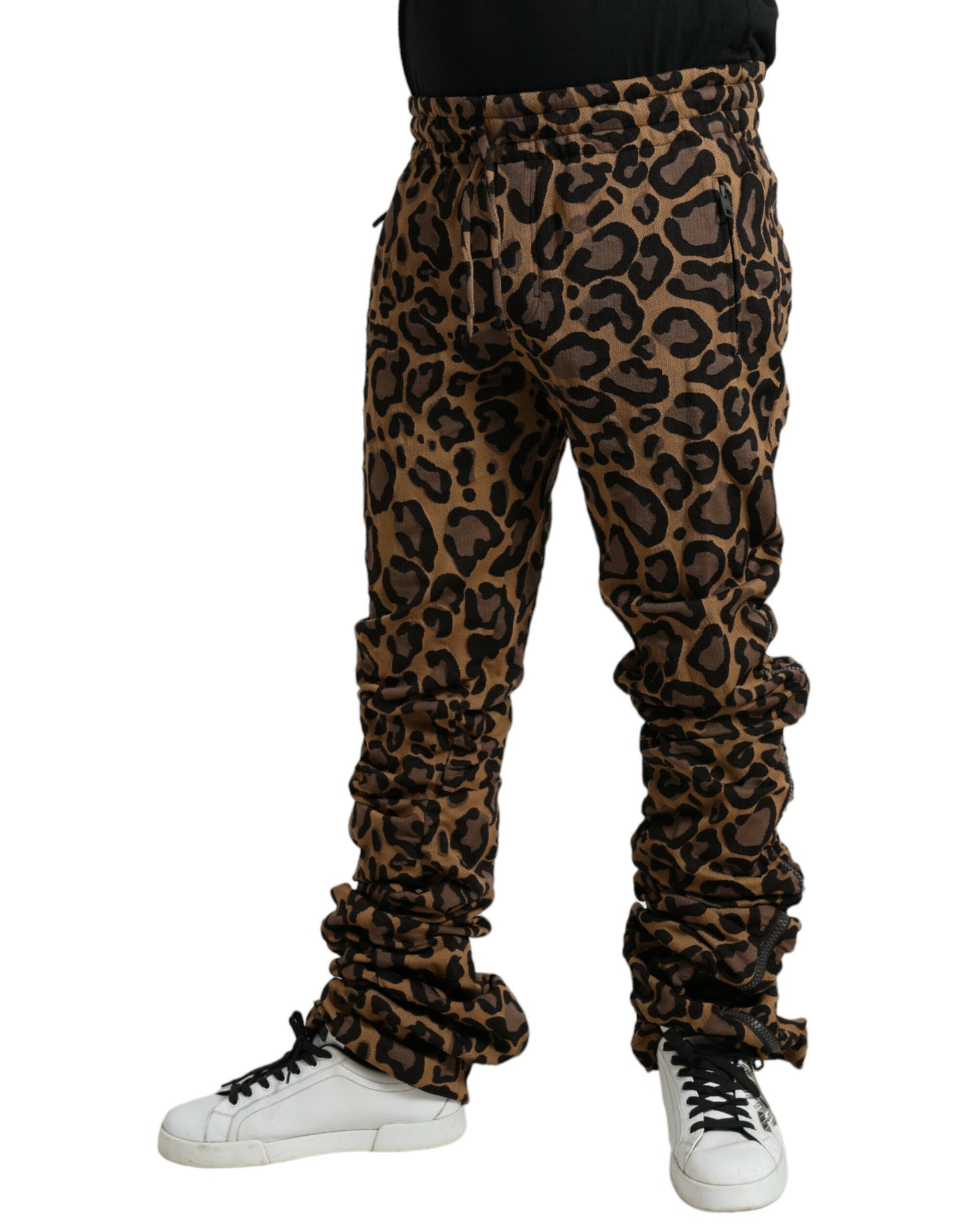 Dolce & Gabbana Chic Leopard Print Jogger Pants