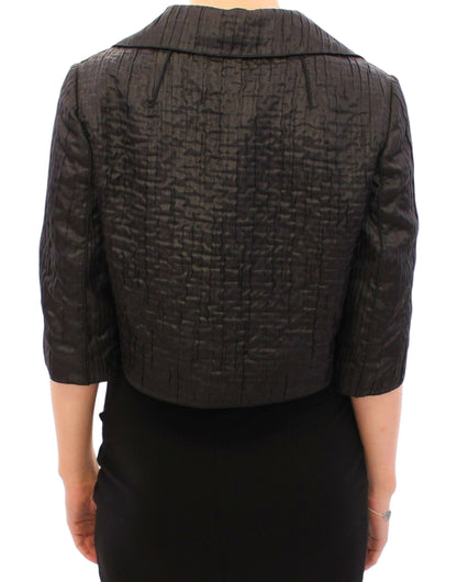 Dolce & Gabbana Elegant Black Bolero Shrug Jacket - IT40|S