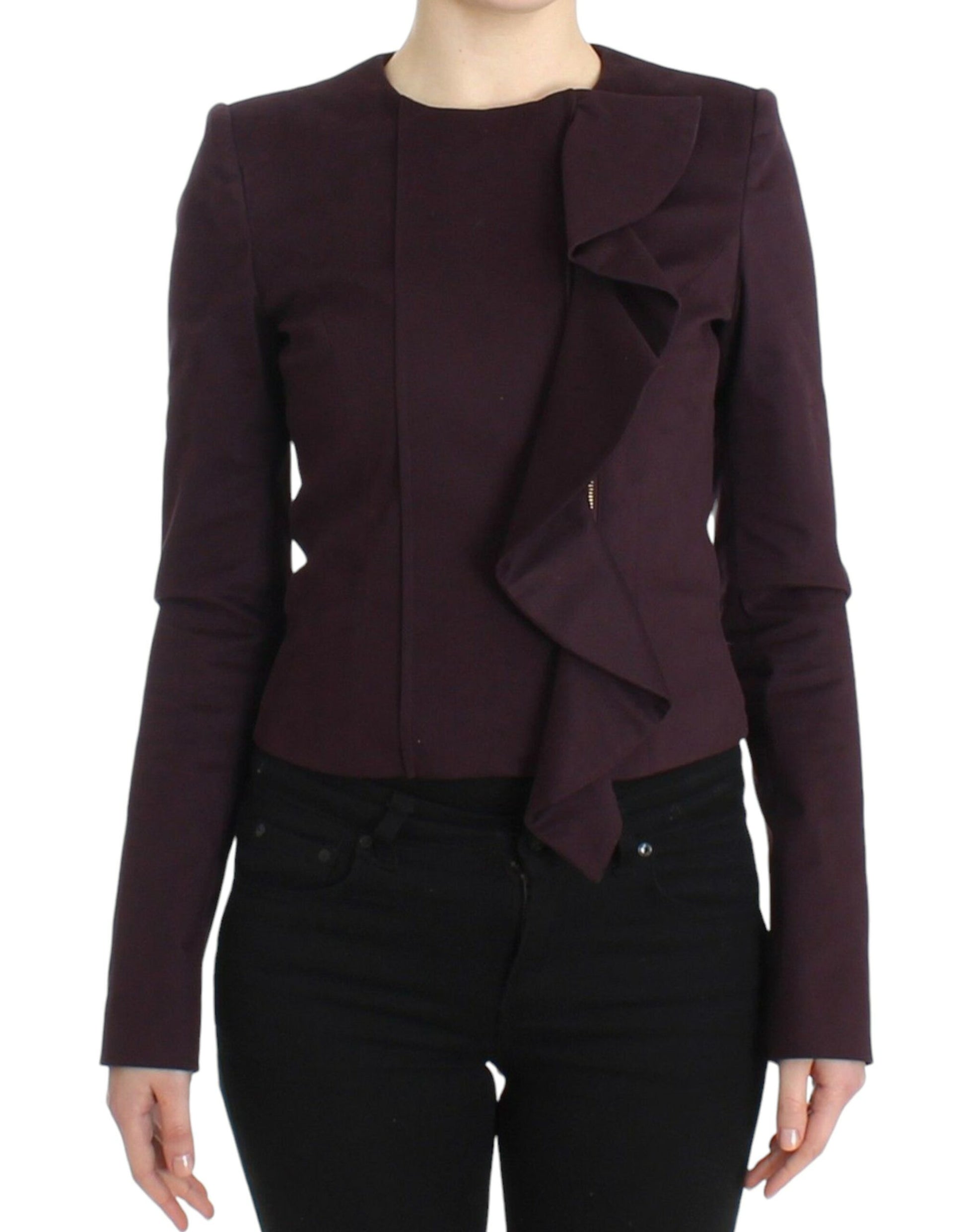 GF Ferre Elegant Purple Cotton Blend Blazer - IT40