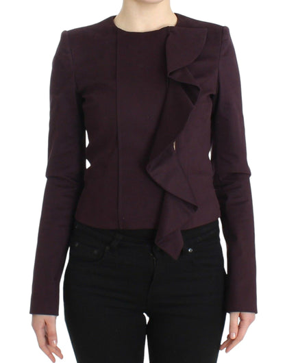 GF Ferre Elegant Purple Cotton Blend Blazer - IT40