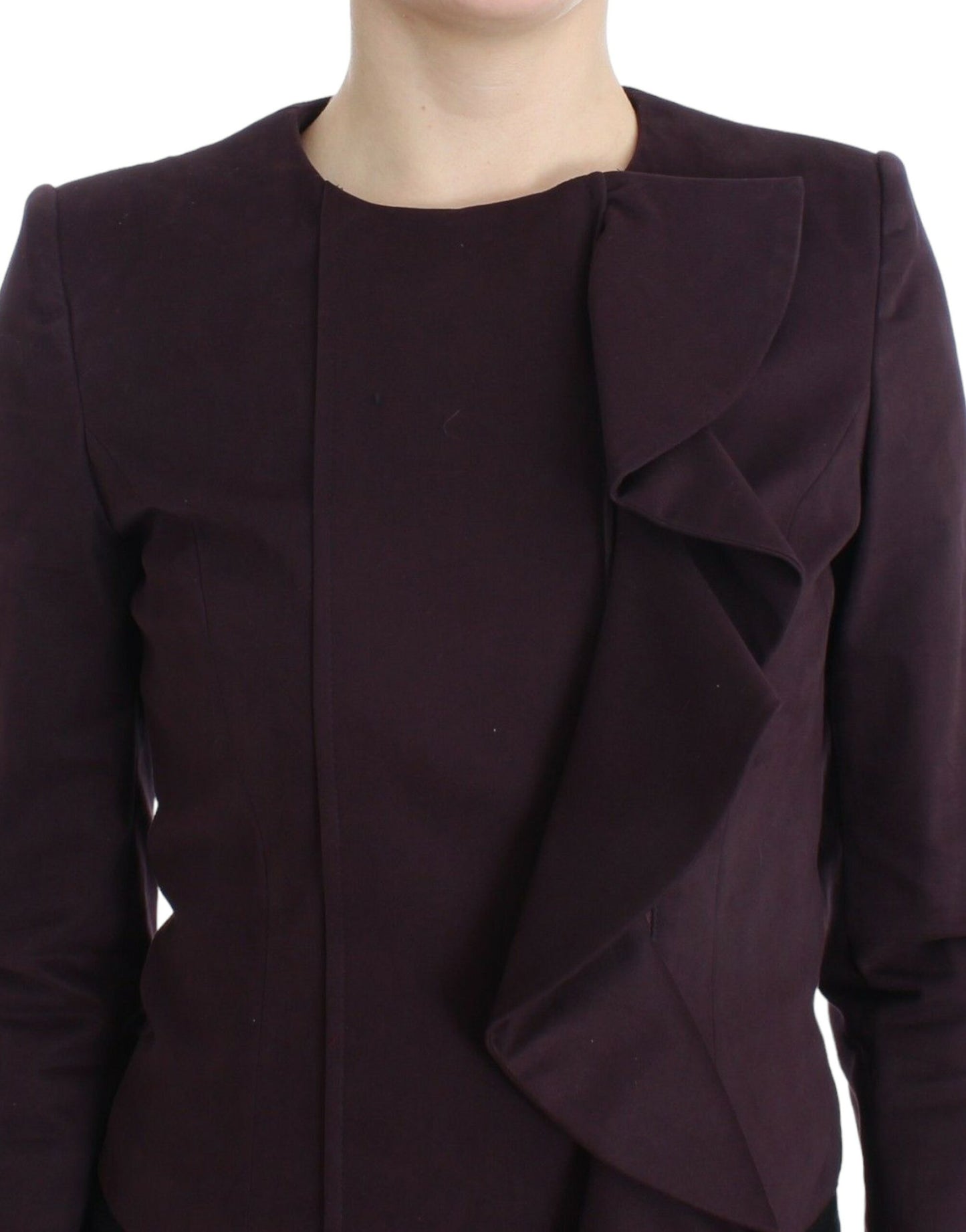 GF Ferre Elegant Purple Cotton Blend Blazer - IT40