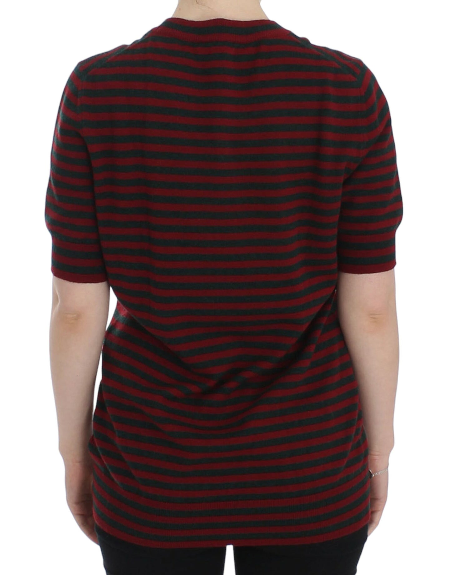 Dolce & Gabbana Elegant Striped Cashmere Crewneck Sweater - IT36 | S