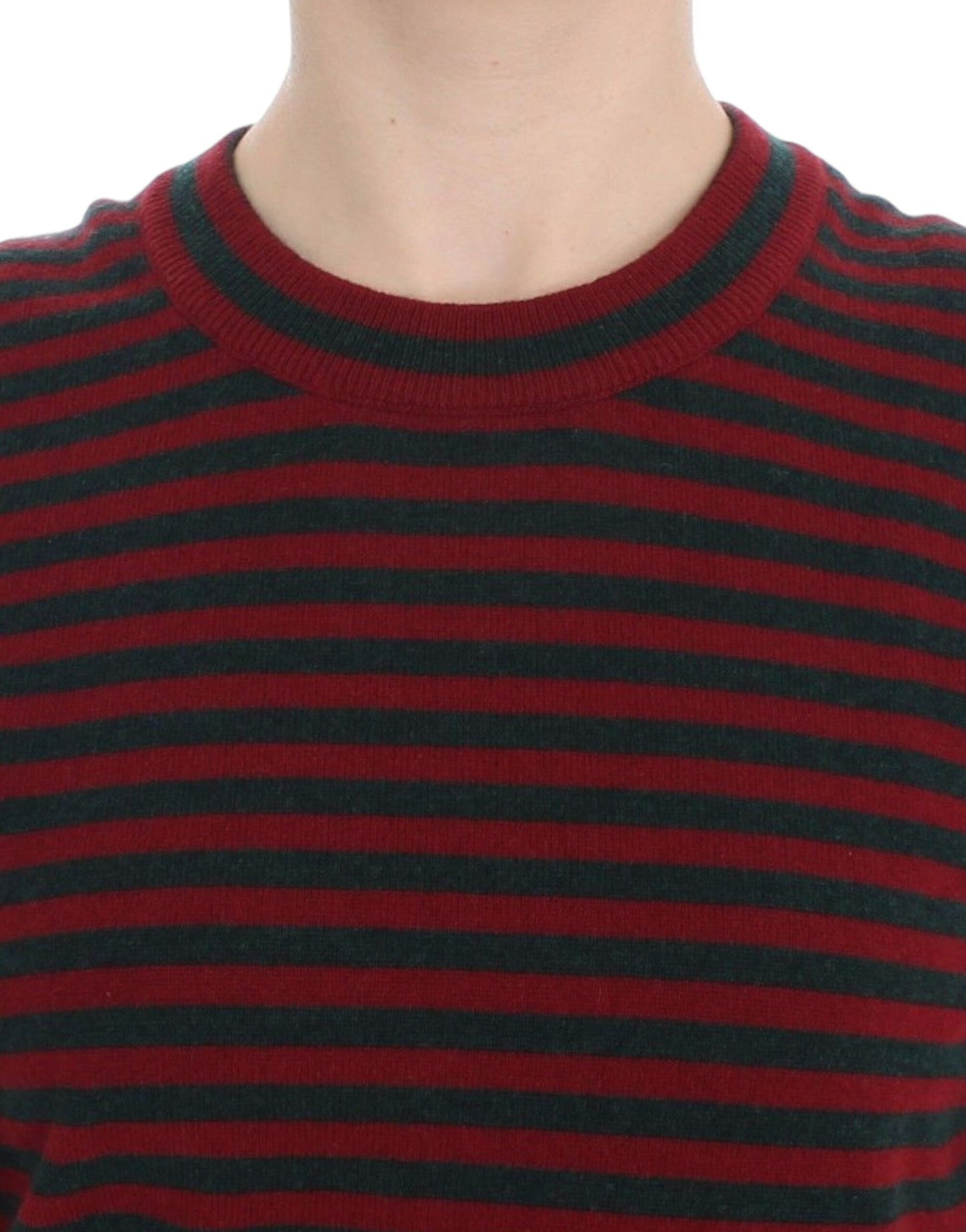 Dolce & Gabbana Elegant Striped Cashmere Crewneck Sweater - IT36 | S