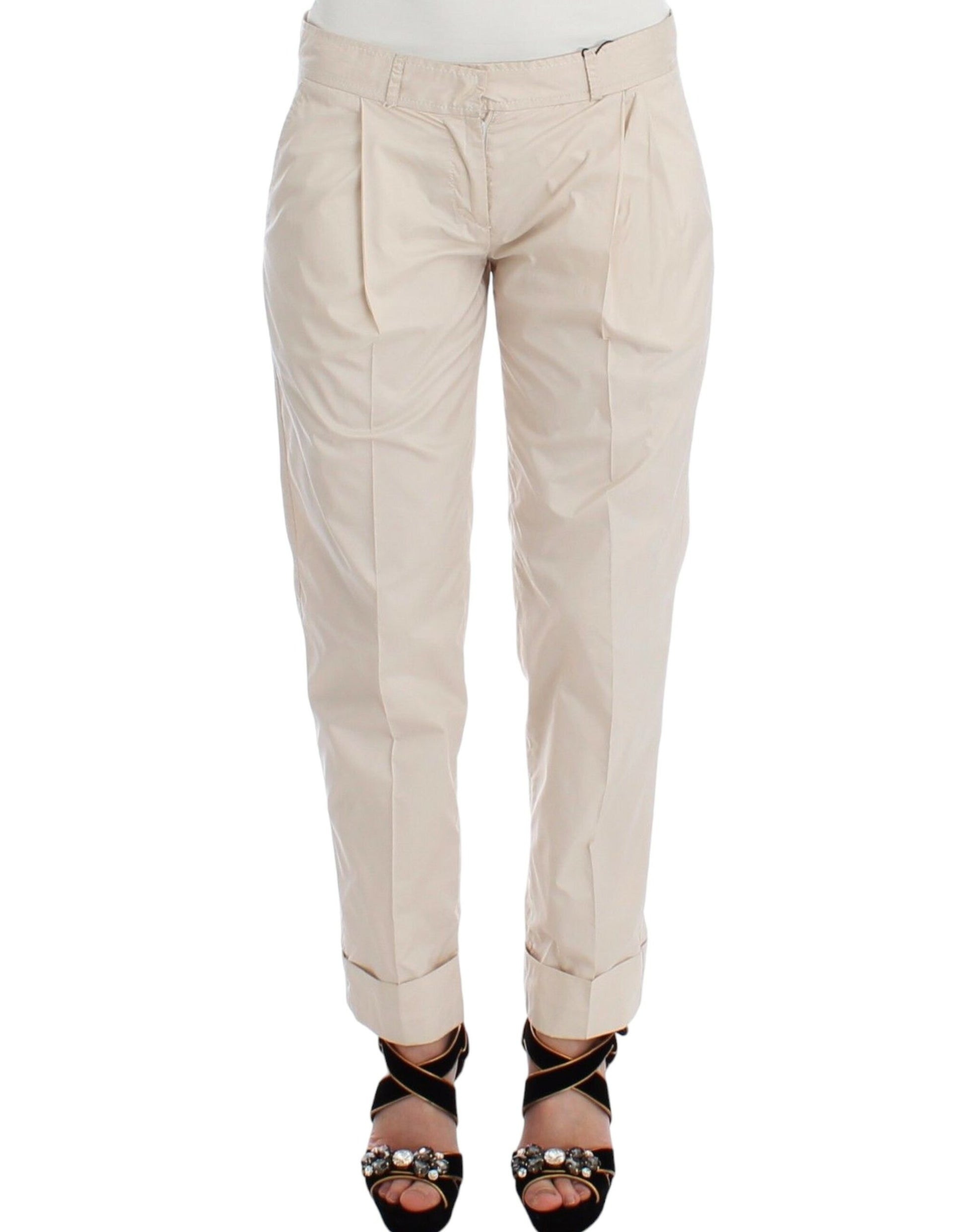 Ermanno Scervino Chic Beige Chino Pants - Elegance Redefined - IT40|S