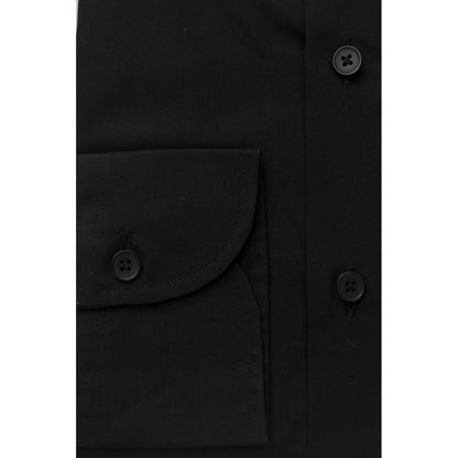 Bagutta Black Cotton Men Shirt