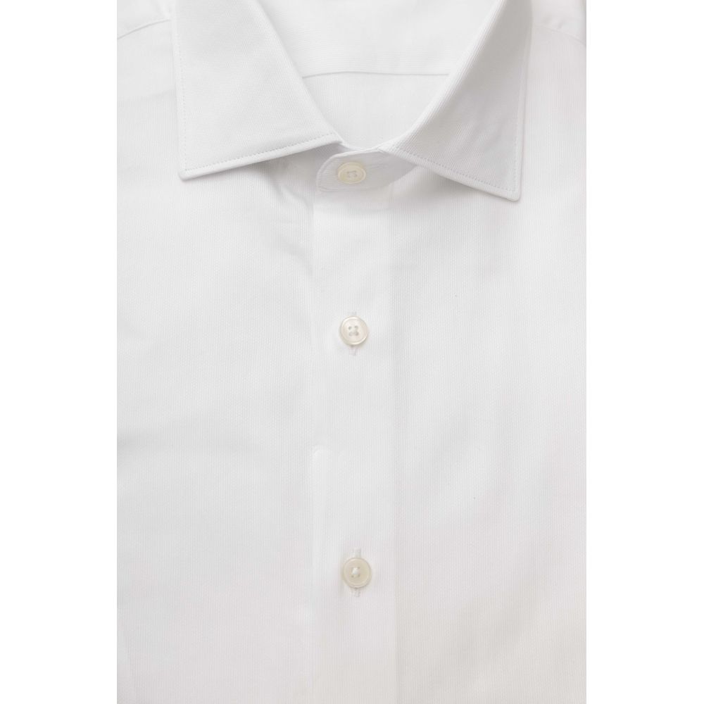 Bagutta White Cotton Men’s Shirt