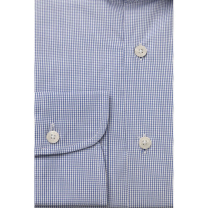 Bagutta Light Blue Cotton Men Shirt