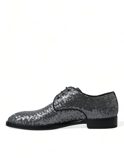 Dolce & Gabbana Exquisite Sequined Derby Dress Shoes - EU39/US6