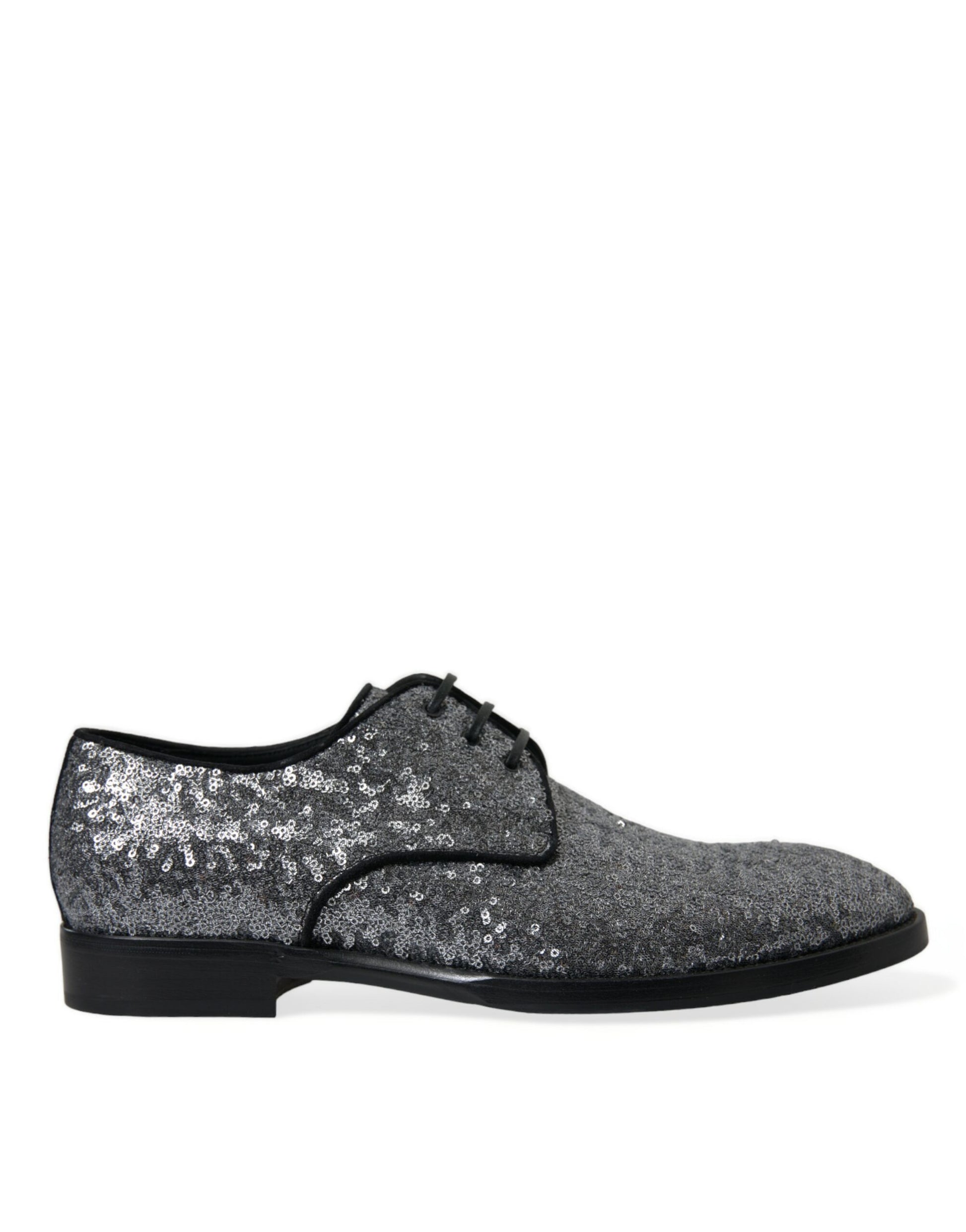 Dolce & Gabbana Exquisite Sequined Derby Dress Shoes - EU39/US6