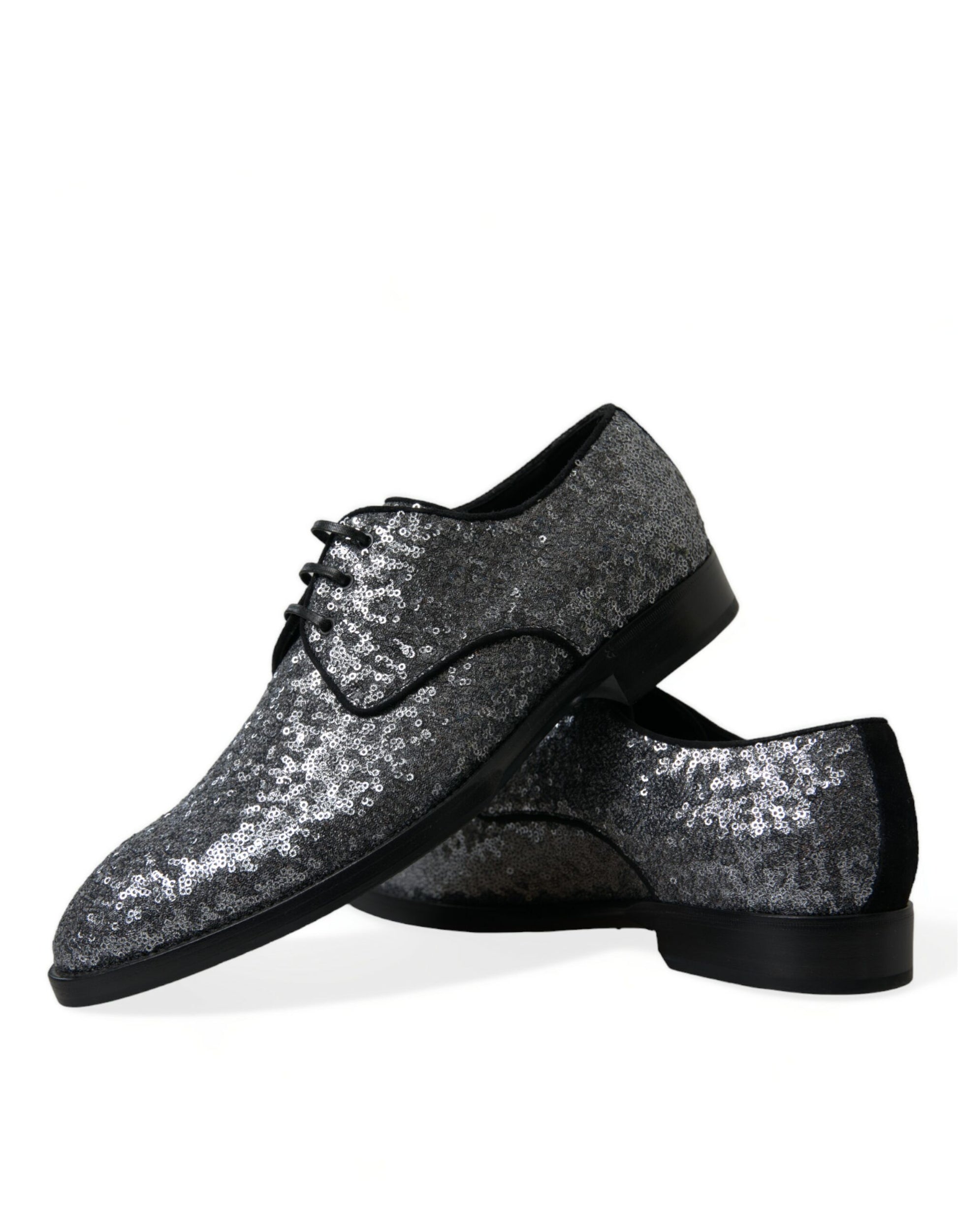 Dolce & Gabbana Exquisite Sequined Derby Dress Shoes - EU39/US6