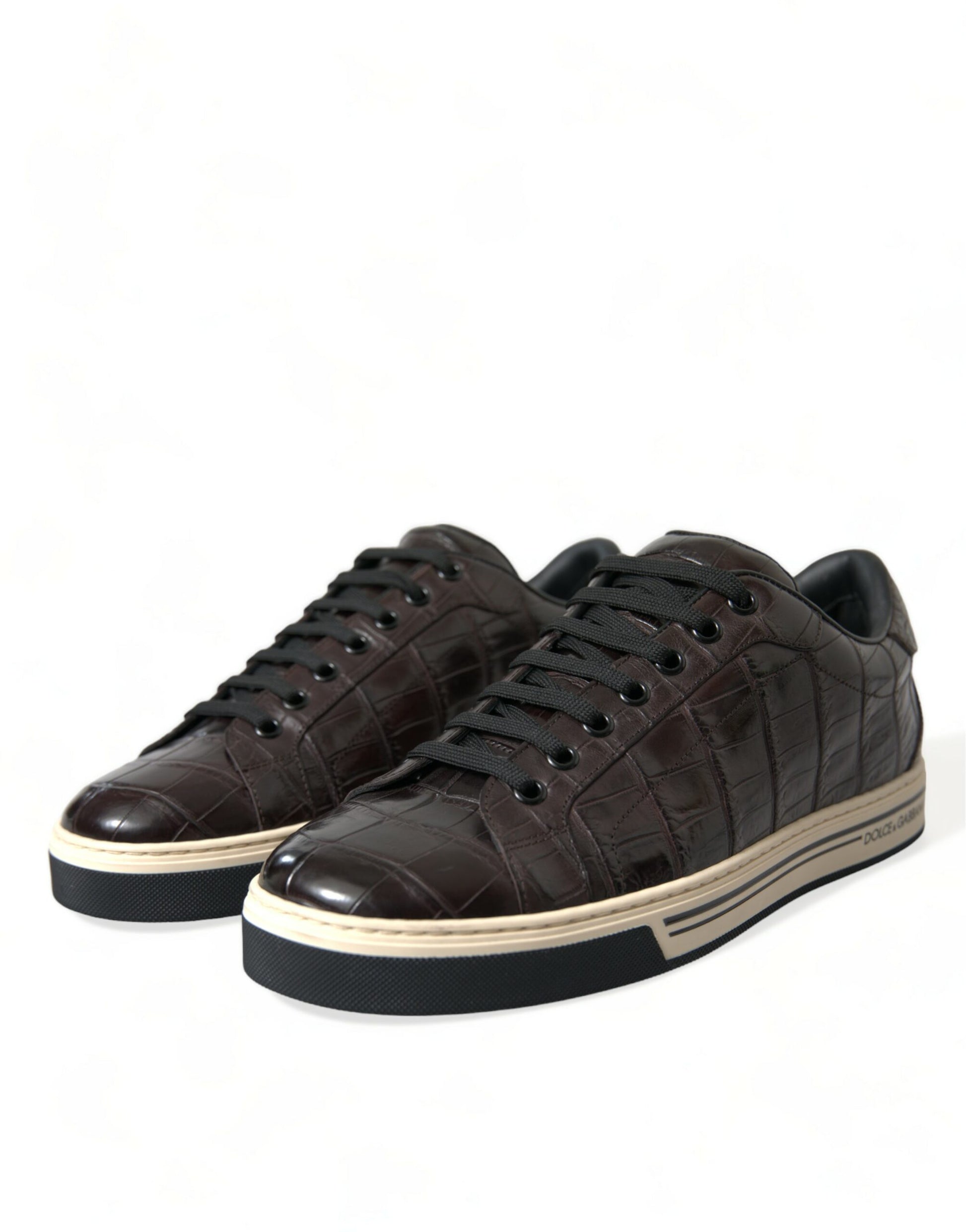 Dolce & Gabbana Elegant Exotic Leather Low-Top Sneakers - EU39/US6